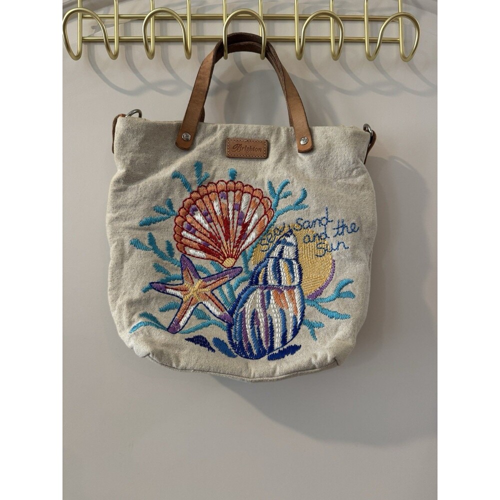 Brighton canvas embroidered tote
